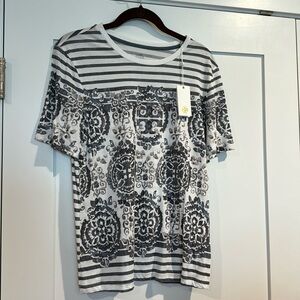 Tory Burch “Cathy” printed tee - size M